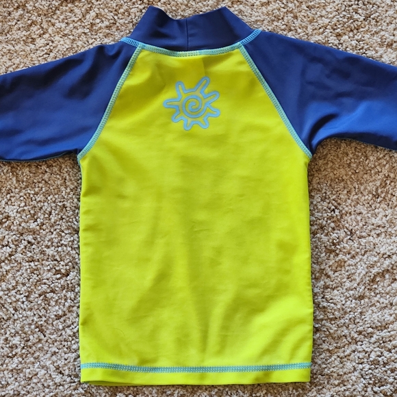 NWOT UV Skinz Rashgaurd Size 12/18 months Colors royal blue and neon green - Picture 5 of 5